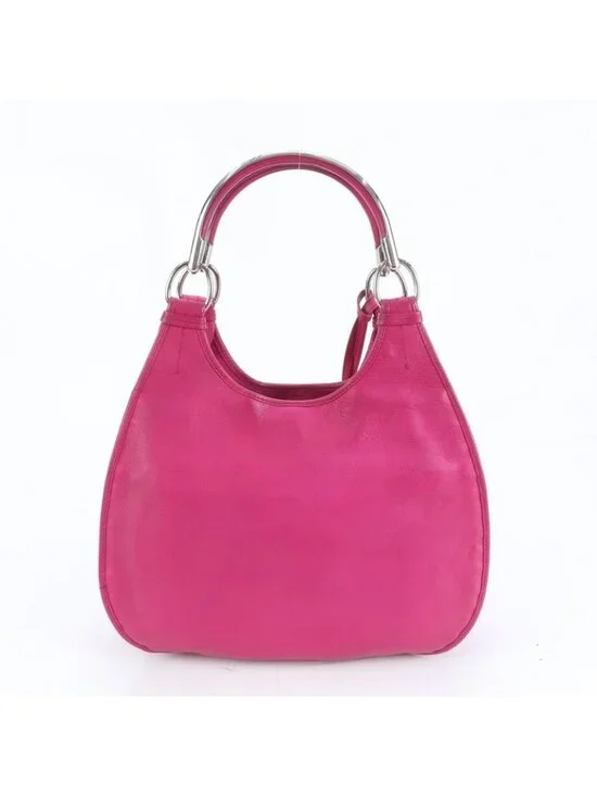 Dior 61 Hobo Leather Tote Shoulder Hand Silver Mee - Picture 3 of 9